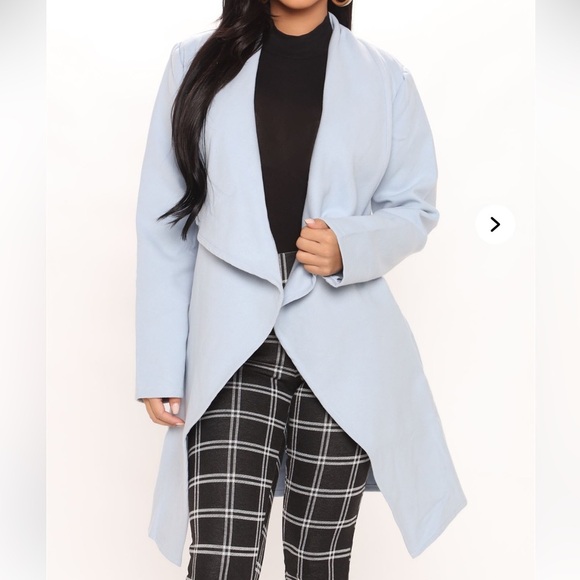 Fashion Nova Jackets & Blazers - Fashion Nova Manhattan Coat - Blue